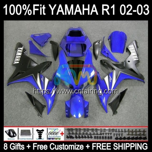 Injection Mold For YAMAHA YZF-1000 YZF R 1 1000 CC YZF-R1 2002 2003 YZF1000 C 02-03 Body YZF R1 1000CC YZFR1 Blue black 02 03 OEM Fairing 110HM.56