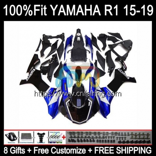 Injection For YAMAHA YZF1000 YZF-R1 YZF R 1 1000 C R1 1000CC YZFR1 15 16 17 18 19 Black blue YZF-1000 2015 2016 2017 2018 2019 OEM Fairing 112HM.37