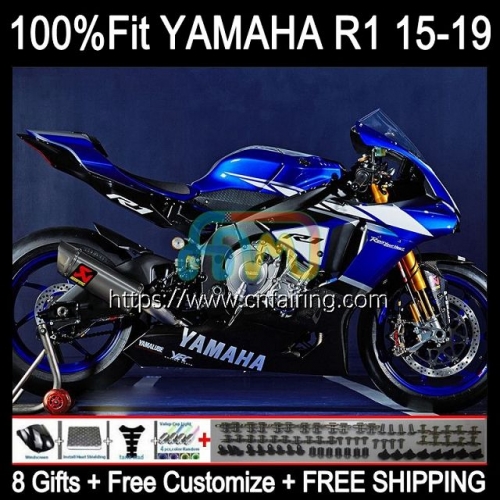 Injection For YAMAHA YZF1000 YZF-R1 YZF R 1 1000 C R1 1000CC YZFR1 Black Blue 15 16 17 18 19 YZF-1000 2015 2016 2017 2018 2019 OEM Fairing 112HM.50