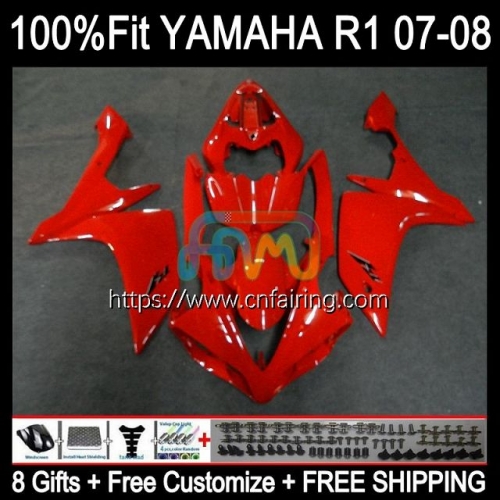 OEM Injection Mold For YAMAHA YZF-R1 YZF R1 1000CC YZF-1000 YZF1000 C 07-08 Body YZFR1 07 08 YZF R 1 1000 CC 2007 2008 Fairings ALL Red new 111HM.38