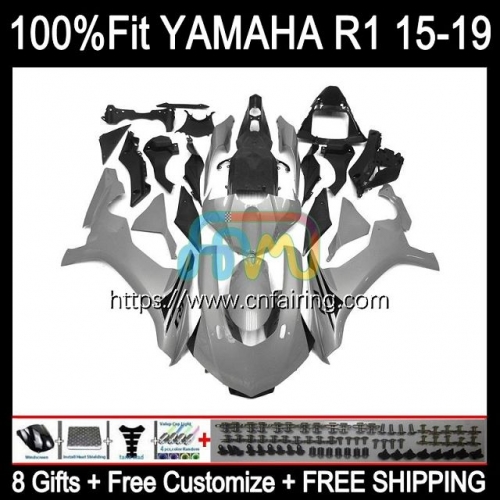 OEM Injection For YAMAHA YZF Glossy Grey R 1 1000 C R1 1000CC 2015 2016 2017 2018 2019 YZF1000 YZF-R1 YZF-1000 YZFR1 15 16 17 18 19 Fairing 112HM.75