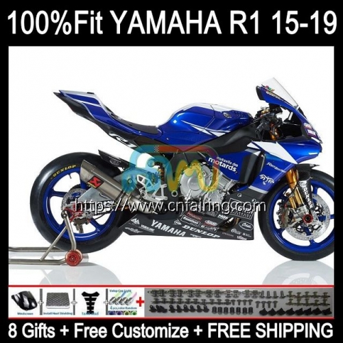 OEM Injection For YAMAHA YZF R 1 1000 C R1 1000CC 2015 2016 2017 2018 2019 Hot Blue new YZF1000 YZF-R1 YZF-1000 YZFR1 15 16 17 18 19 Fairing 112HM.60