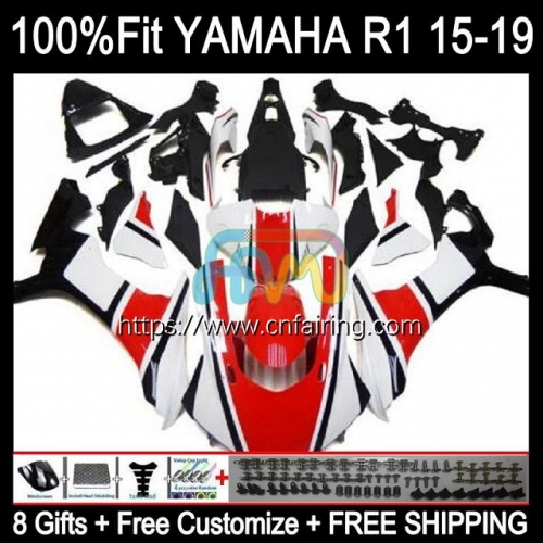 OEM Injection For YAMAHA YZF R 1 1000 C R1 1000CC 2015 2016 2017 2018 2019 YZF1000 YZF-R1 YZF-1000 YZFR1 15 16 17 18 19 Fairing 112HM.51 White red blk