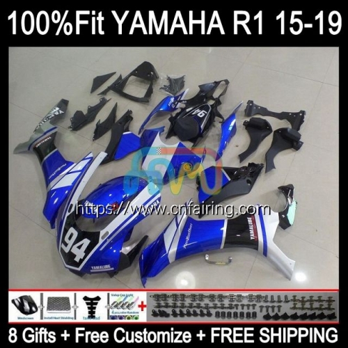 Injection For YAMAHA YZF1000 Factory Blue YZF-R1 YZF R 1 1000 C R1 1000CC YZFR1 15 16 17 18 19 YZF-1000 2015 2016 2017 2018 2019 OEM Fairing 112HM.1