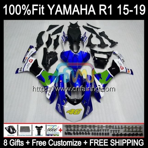 Injection For YAMAHA YZF1000 YZF-R1 YZF R 1 1000 C R1 1000CC YZFR1 Movistar Blue 15 16 17 18 19 YZF-1000 2015 2016 2017 2018 2019 OEM Fairing 112HM.44