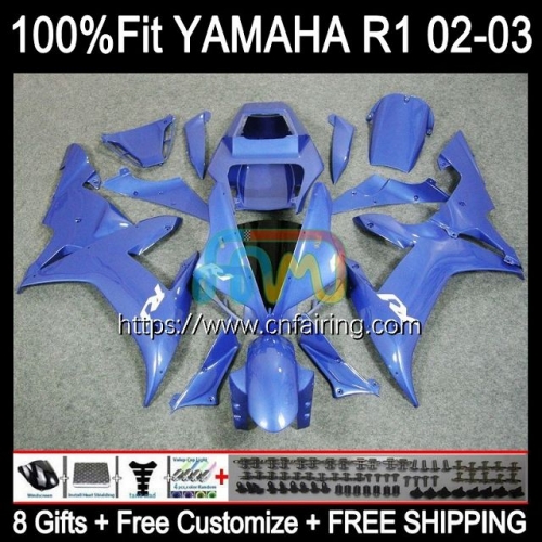 Injection Mold For YAMAHA YZF-1000 YZF Light Blue R 1 1000 CC YZF-R1 2002 2003 YZF1000 C 02-03 Body YZF R1 1000CC YZFR1 02 03 OEM Fairing 110HM.52