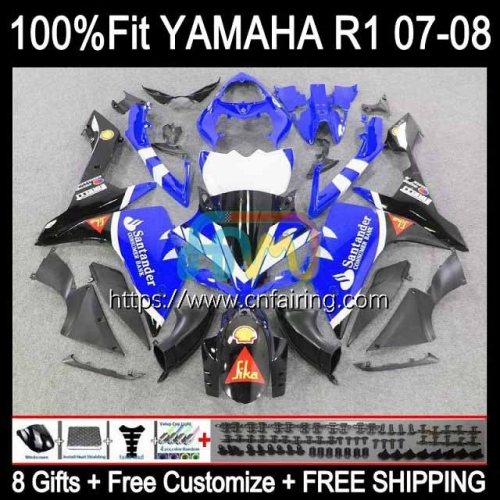 OEM Injection Mold For YAMAHA YZF-R1 YZF R1 Factory blue 1000CC YZF-1000 YZF1000 C 07-08 Body YZFR1 07 08 YZF R 1 1000 CC 2007 2008 Fairings 111HM.8