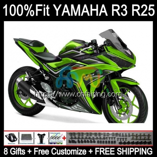 Injection OEM Body For YAMAHA Light Green YZF-R25 YZF R3 R25 R 3 25 2014 2015 2016 2017 2018 YZF-R3 YZFR25 YZFR3 14 15 16 17 18 Fairing Kit 113HM.53