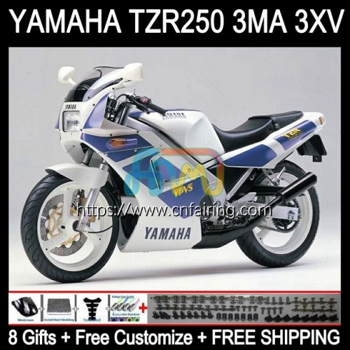 Kit For YAMAHA TZR-250 TZR 250 TZR250 R RS RR 1992 1993 1994 1995 1996 1997 3XV White blue YPVS TZR250RR TZR250R 92 93 94 95 96 97 Fairing 115HM.45