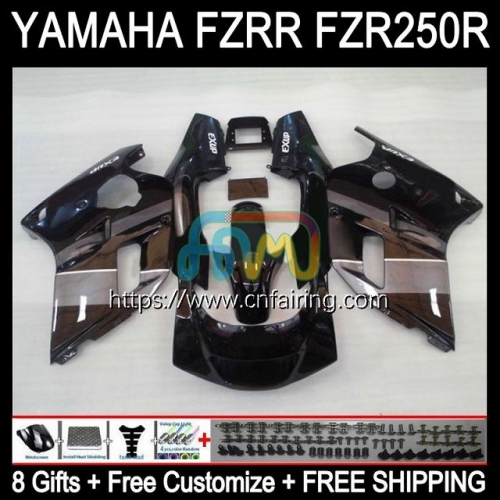 Body For YAMAHA FZRR FZR 250R FZR250R 1986 1987 1988 1989 Bodywork FZR250RR FZR-250 FZR250 FZR 250 R RR 86 87 88 89 Fairing Kit Black Grey 116HM.57