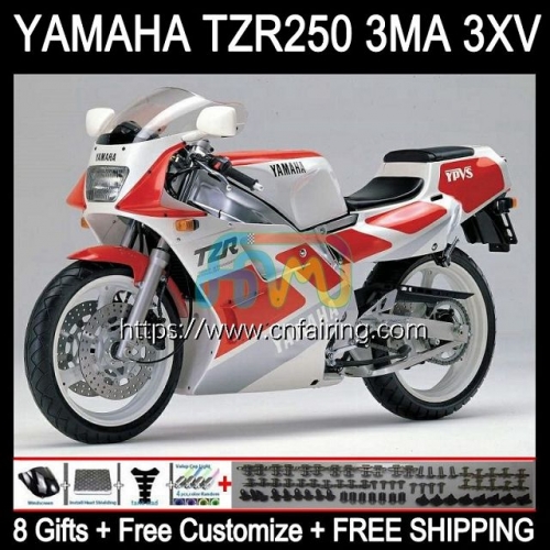Kit For YAMAHA TZR-250 TZR 250 TZR250 R White red hot RS RR 1992 1993 1994 1995 1996 1997 3XV YPVS TZR250RR TZR250R 92 93 94 95 96 97 Fairing 115HM.46