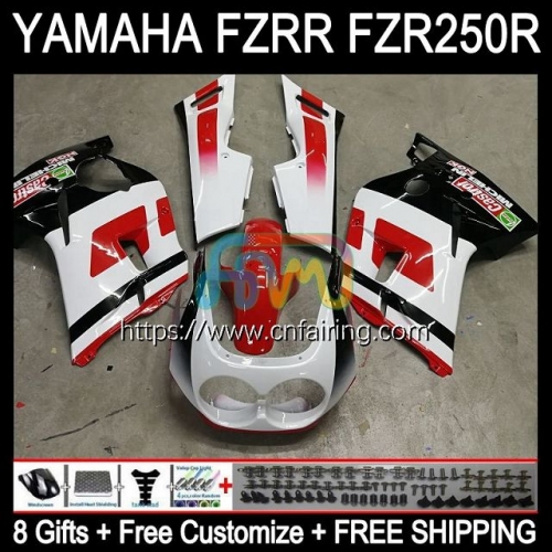 Body Kit For YAMAHA FZR250R FZRR FZR 250R FZR 250 Bodywork White red hot FZR-250 FZR250 R RR 86 87 88 89 FZR250RR 1986 1987 1988 1989 Fairing 116HM.39