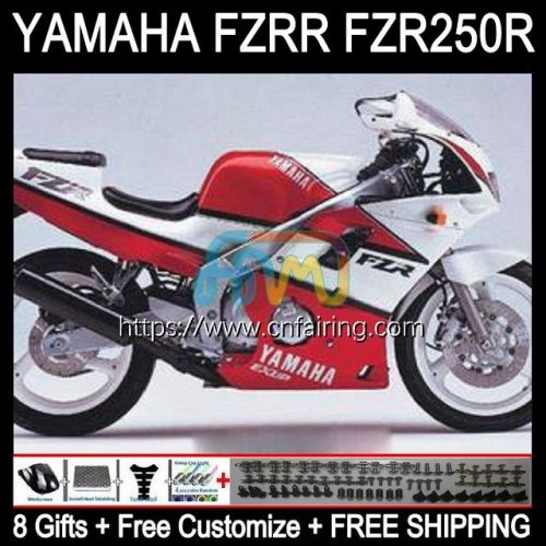 Body For YAMAHA FZRR FZR 250R FZR250R 1986 1987 1988 1989 Bodywork FZR250RR FZR-250 FZR250 FZR 250 R RR White red new 86 87 88 89 Fairing Kit 116HM.73