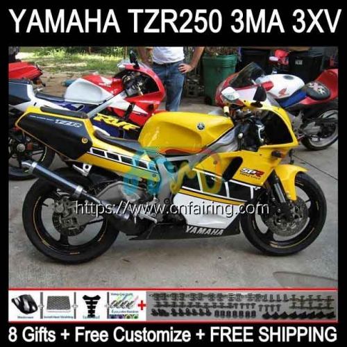 Bodys Kit For YAMAHA TZR250RR TZR 250 TZR250 R RS RR White Yellow Bodywork YPVS 3MA TZR250R 88 89 90 91 TZR-250 1988 1989 1990 1991 Fairings 114HM.26