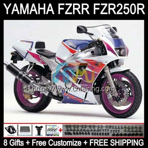 Body Kit For YAMAHA FZR250R FZRR FZR 250R FZR 250 Bodywork FZR-250 FZR250 R RR 86 87 88 89 FZR250RR 1986 1987 1988 1989 Fairing Purple White 116HM.34