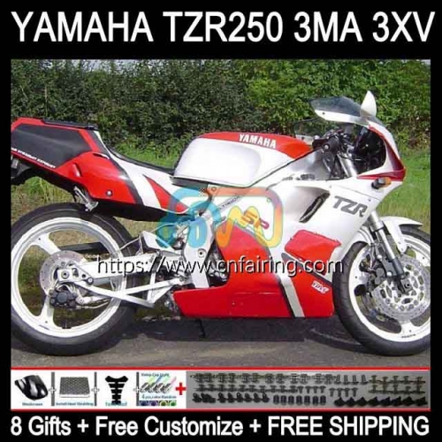 Bodys Kit For YAMAHA TZR250RR TZR 250 TZR250 R RS RR Bodywork YPVS 3MA TZR250R 88 89 90 91 TZR-250 White red new 1988 1989 1990 1991 Fairings 114HM.38