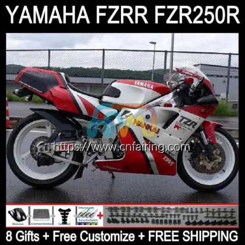 Body Kit For YAMAHA FZR250R FZRR White red new FZR 250R FZR 250 Bodywork FZR-250 FZR250 R RR 86 87 88 89 FZR250RR 1986 1987 1988 1989 Fairing 116HM.3