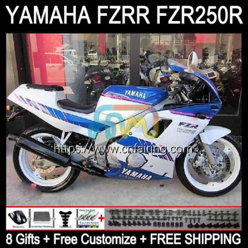 Body Kit For YAMAHA FZR250R FZRR FZR 250R FZR 250 Bodywork FZR-250 FZR250 R RR 86 87 88 89 FZR250RR White blue 1986 1987 1988 1989 Fairing 116HM.10