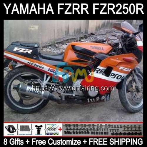 Body For YAMAHA FZRR FZR 250 250R FZR250R 1990 1991 1992 1993 1994 1995 FZR250RR FZR-250 FZR250 R RR 90 91 92 93 94 95 Fairing Repsol Orange 117HM.72