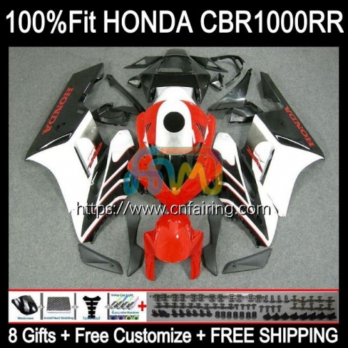 Injection Body For HONDA CBR 1000RR 1000CC 1000 RR CC 04-05 CBR1000-RR CBR1000RR 04 05 CBR-1000 CBR1000 RR 2004 2005 White red OEM Fairing 119HM.17