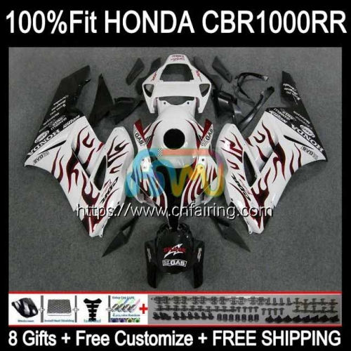 Injection Body For HONDA CBR 1000RR 1000CC 1000 RR CC 04-05 CBR1000-RR CBR1000RR 04 05 CBR-1000 CBR1000 RR 2004 2005 Red Flames OEM Fairing 119HM.57