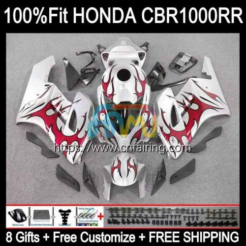 Injection Body For HONDA CBR 1000RR 1000CC 1000 RR CC 04-05 CBR1000-RR CBR1000RR Red Flames 04 05 CBR-1000 CBR1000 RR 2004 2005 OEM Fairing 119HM.35