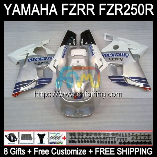 Body For YAMAHA Silver blue FZRR FZR 250 250R FZR250R FZR-250 FZR250 R RR 90 91 92 93 94 95 FZR250RR 1990 1991 1992 1993 1994 1995 Fairings 117HM.43