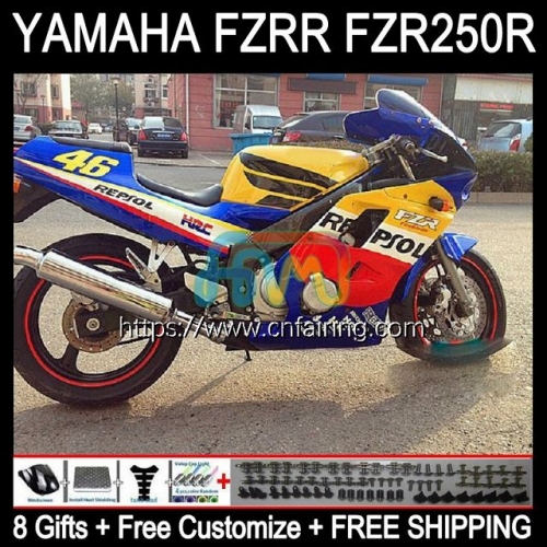 Fairing Kit For YAMAHA FZR250RR FZRR FZR 250R FZR 250 1996 1997 Body FZR250R Repsol Blue FZR-250 FZR250 R RR 96-97 FZR-250R 96 97 Bodywork 118HM.69