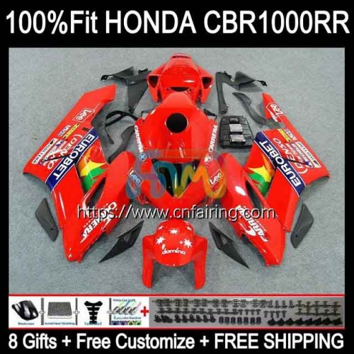 Injection Body For HONDA CBR 1000RR 1000CC 1000 RR CC 04-05 CBR1000-RR CBR1000RR 04 05 CBR-1000 CBR1000 Red EUROBET RR 2004 2005 OEM Fairing 119HM.6