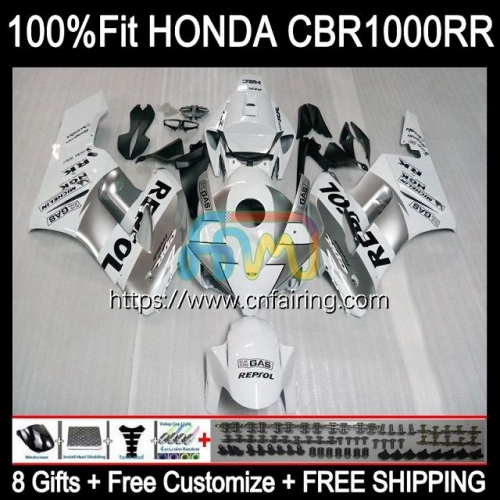 Injection OEM For HONDA CBR 1000RR 1000CC 1000 RR CC 2004 2005 hot Silver CBR1000-RR 04-05 CBR-1000 CBR1000 RR CBR1000RR 04 05 Fairing Kit 119HM.103