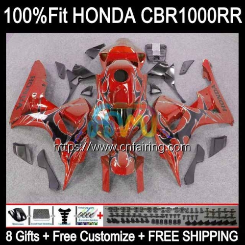 OEM Injection For HONDA CBR 1000RR 1000CC Red &Flames 1000 RR CC Body CBR1000-RR 06-07 CBR1000RR 06 07 CBR1000 CBR-1000 RR 2006 2007 Fairing 120HM.47