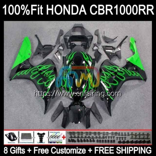 OEM Injection For HONDA CBR 1000RR 1000CC 1000 RR Green Flames CC Body CBR1000-RR 06-07 CBR1000RR 06 07 CBR1000 CBR-1000 RR 2006 2007 Fairing 120HM.41