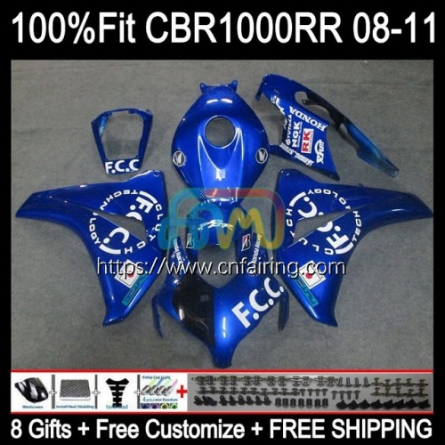 Injection OEM For HONDA CBR1000 CBR 1000RR 1000CC 1000 RR CC Body CBR1000RR 08 09 10 11 CBR1000-RR White blue 2008 2009 2010 2011 Fairings 121HM.77