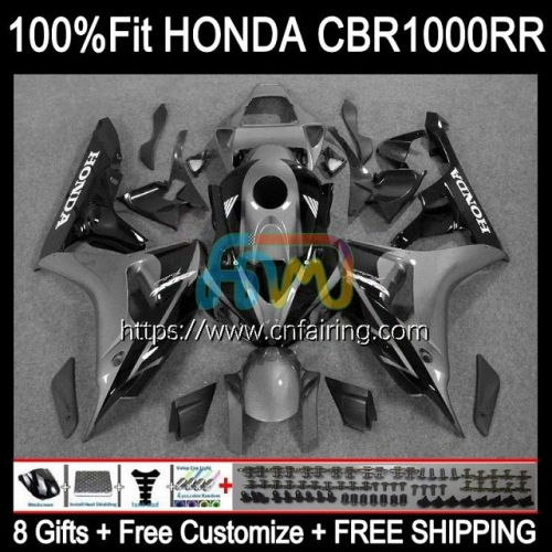 Black Grey Injection Kit For HONDA CBR 1000RR 1000CC 1000 RR CC 2006 2007 CBR1000-RR CBR1000 06-07 CBR-1000 RR CBR1000RR 06 07 OEM Fairing 120HM.91