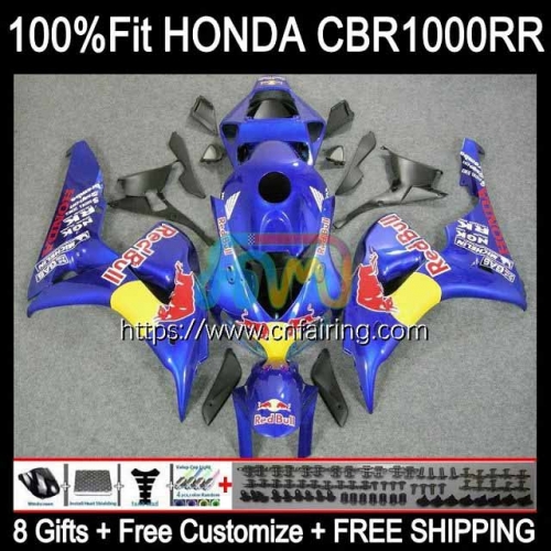 Injection Kit For HONDA CBR 1000RR 1000CC 1000 RR CC 2006 2007 CBR1000-RR CBR1000 06-07 CBR-1000 RR CBR1000RR 06 07 OEM Fairing Red new Bull 120HM.86