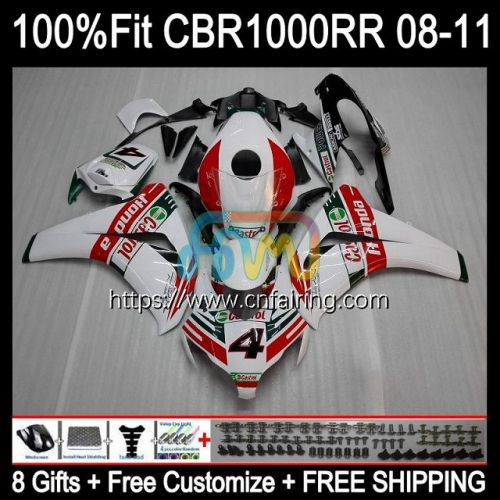 Injection OEM For HONDA CBR1000 CBR 1000RR 1000CC 1000 RR CC Body Castrol Red CBR1000RR 08 09 10 11 CBR1000-RR 2008 2009 2010 2011 Fairings 121HM.103