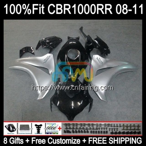 Injection OEM For HONDA CBR1000 CBR 1000RR 1000CC Silver black 1000 RR CC Body CBR1000RR 08 09 10 11 CBR1000-RR 2008 2009 2010 2011 Fairings 121HM.80