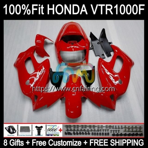 Bodys Kit For HONDA Stock Red VTR1000F SuperHawk VTR1000 F VTR-1000F 97 98 99 00 01 05 VTR 1000 F 1000F 1997 2002 2003 2004 2005 Fairings 122HM.63