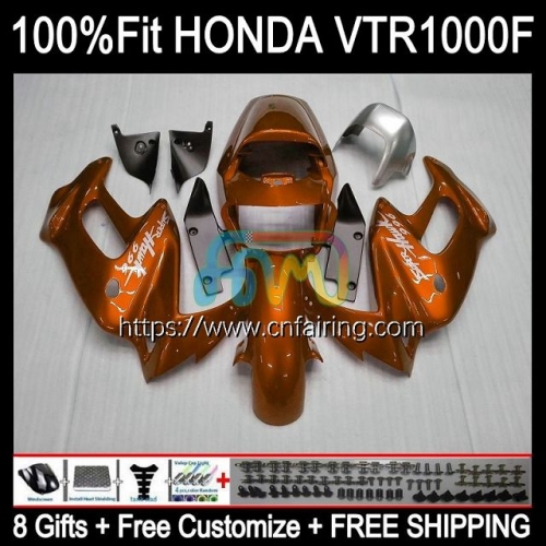 Body For HONDA SuperHawk New Orange VTR1000F VTR1000 F 1997 1998 1999 2000 2001 2005 VTR-1000F VTR 1000 F 1000F 97 02 03 04 05 Fairing Kit 122HM.120