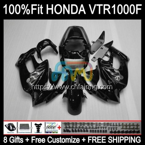 Body For HONDA SuperHawk VTR1000F VTR1000 F 1997 1998 1999 2000 2001 2005 VTR-1000F VTR 1000 F 1000F Grey Flames 97 02 03 04 05 Fairing Kit 122HM.114