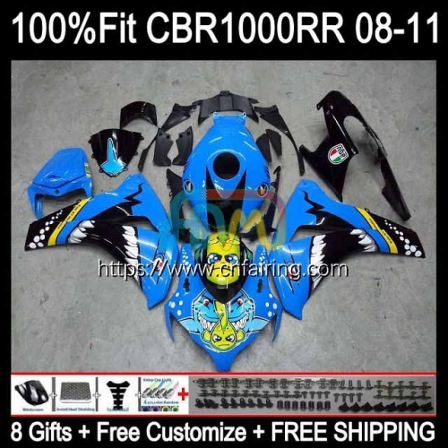 Injection For HONDA CBR-1000 CBR1000 CBR 1000 RR CC 2008 2009 2010 2011 Kit CBR 1000RR 1000CC Shark Fish CBR1000RR 08 09 10 11 OEM Fairing 121HM.129