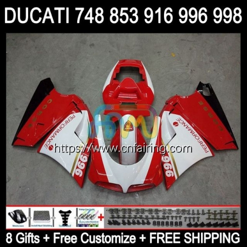 Injection For DUCATI 916R 998R 748S 853S 916S 996S 998S 1994 1999 2000 2001 2002 748 853 916 996 998 S R 94 99 00 01 02 Fairing 126HM.52 Red white blk