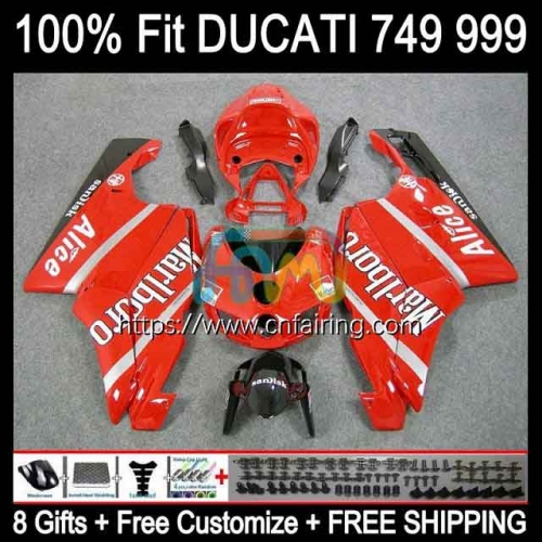 Injection Body For DUCATI 749-999 749S 999S 749 999 Bodywork 749 999 S R 03 04 05 06 749R 999R 2003 2004 2005 2006 ALICE Red OEM Fairings 125HM.5