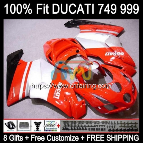 Bodys Injection For DUCATI 749R 999R 749S 749 999 2003 2004 2005 2006 Bodywork 999S 749-999 749 999 White red S R 03 04 05 06 OEM Fairing 125HM.85