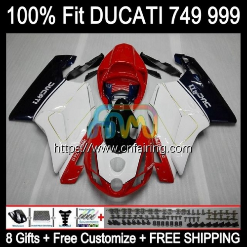 Bodys Injection For DUCATI 749R 999R 749S 749 999 2003 2004 2005 2006 Bodywork 999S 749-999 749 999 S R 03 04 05 06 OEM Fairing 125HM.46 Red white blk