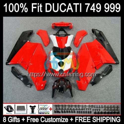 Injection Body For DUCATI 749-999 749S 999S 749 999 Bodywork 749 999 S R 03 04 05 06 749R 999R 2003 2004 2005 2006 Red blk white OEM Fairings 125HM.3