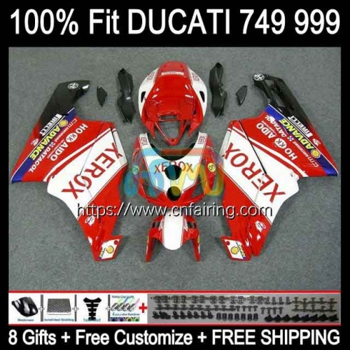 Injection Body For DUCATI 749-999 749S 999S Red XEROX 749 999 Bodywork 749 999 S R 03 04 05 06 749R 999R 2003 2004 2005 2006 OEM Fairings 125HM.2