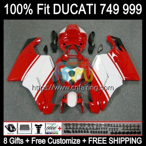 Injection Body For DUCATI 749-999 749S 999S 749 999 Bodywork 749 999 S R 03 04 05 06 749R White red hot 999R 2003 2004 2005 2006 OEM Fairings 125HM.4