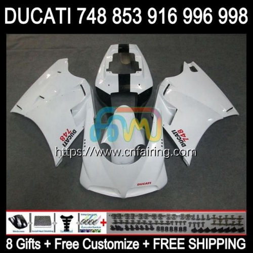 Injection For DUCATI 748 853 916 996 998 S R 748S 853S 916S 996S 998S 94 99 00 01 02 916R 998R 1994 1999 2000 2001 2002 Pearl White Fairing 126HM.25