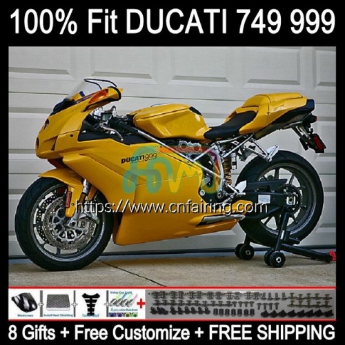 Injection Body For DUCATI 749-999 749S 999S 749 999 Bodywork 749 999 S R 03 04 05 06 749R ALL Yellow 999R 2003 2004 2005 2006 OEM Fairings 125HM.23
